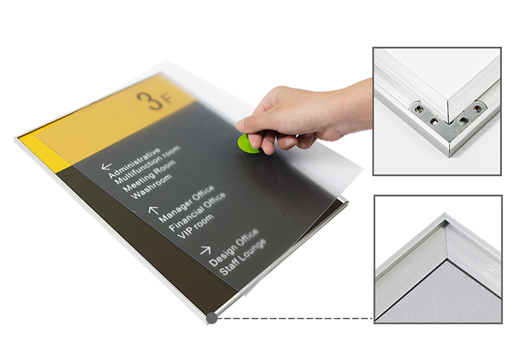 Slimline system papírnyomatos táblák